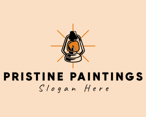 Elegant Antique Lamp logo design