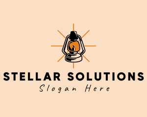 Elegant Antique Lamp logo design