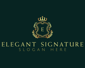 Elegant Ornament Crest logo design