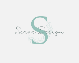 Organic Feminine Leaf Beauty logo design