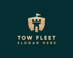 Tower Shield Castle logo design