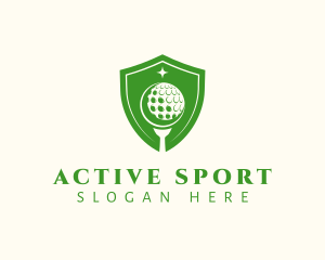 Golf Ball Shield Logo