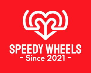 Heart Steering Wheel logo design