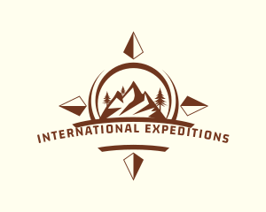 Mountain Expedition Compass logo design