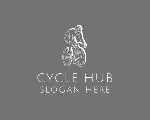 Biking Cyclist Sports  logo design