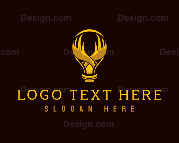 Moose Antler Lightbulb Logo