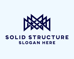 Geometric Industrial Structure logo design