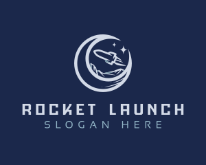 Moon Rocket Astronomy logo design