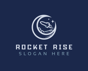 Moon Rocket Astronomy logo design