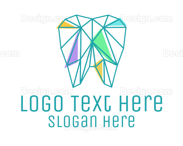 Geometric Dentist Tooth Logo