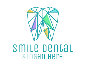 Geometric Dentist Tooth  logo design