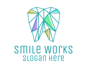 Geometric Dentist Tooth  logo