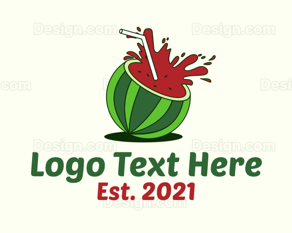 Watermelon Juice Drink Logo