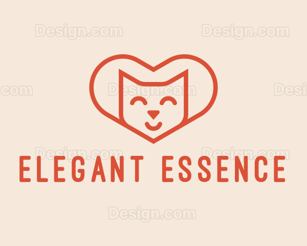 Heart Cat Love Logo