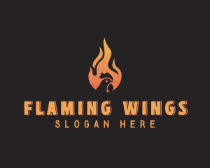 Fire Chicken Barbecue logo design