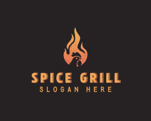 Fire Chicken Barbecue logo design