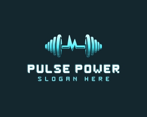 Pulse Gym Dumbbell  logo design