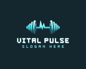 Pulse Gym Dumbbell  logo design