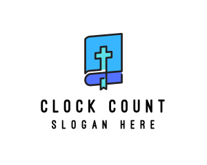 Blue Holy Christian Bible logo design