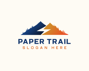 Lightning Mountain Trail logo design