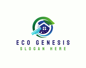 Eco House Cleaning  logo design