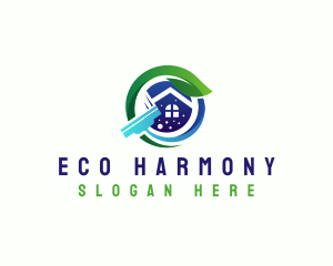 Eco House Cleaning  logo design