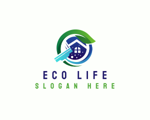 Eco House Cleaning  logo design