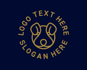 Golden Dog Animal logo