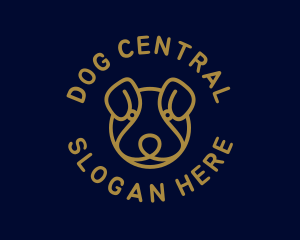 Golden Dog Animal logo design