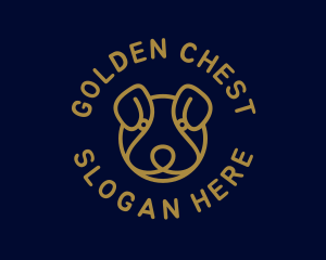 Golden Dog Animal logo design