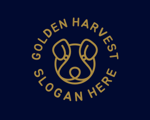 Golden Dog Animal logo design