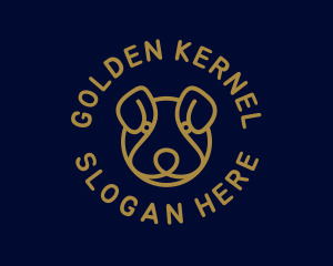 Golden Dog Animal logo design