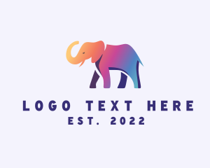 Gradient Wild Elephant logo