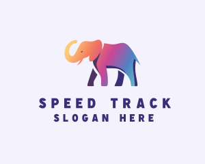 Gradient Wild Elephant Logo