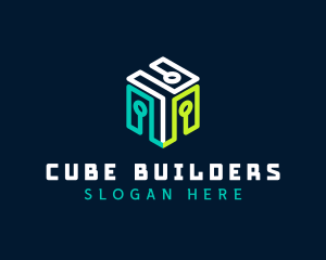 Technology AI Cube logo design