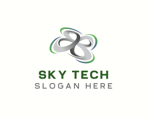 Drone Tech Quadcopter logo design