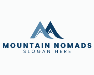 Mountain Peak Letter M logo design