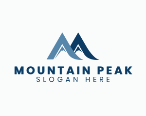 Mountain Peak Letter M logo design