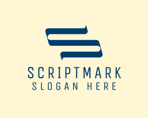 Modern Ribbon Letter S logo design