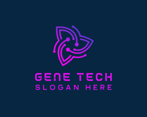 Tech Leaf Botanical logo design