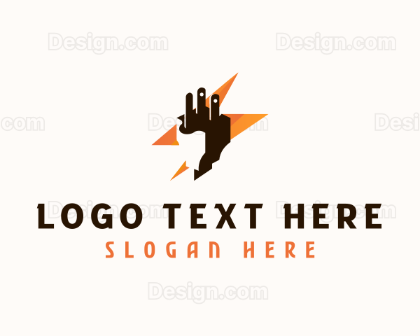 Electric Plug Electrician Logo