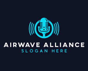 Broadcaster Microphone Radio logo