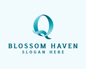 Ribbon Media Letter Q  logo design