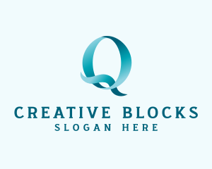 Ribbon Media Letter Q  logo design