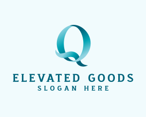 Ribbon Media Letter Q  logo design