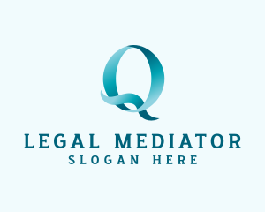 Ribbon Media Letter Q  logo design