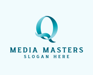 Ribbon Media Letter Q  logo