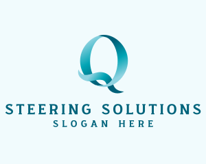 Ribbon Media Letter Q  logo design