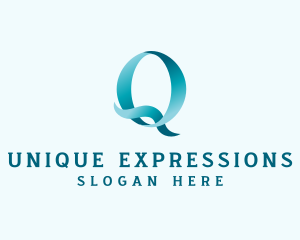 Ribbon Media Letter Q  logo design