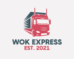 Courier Truck Express  logo design